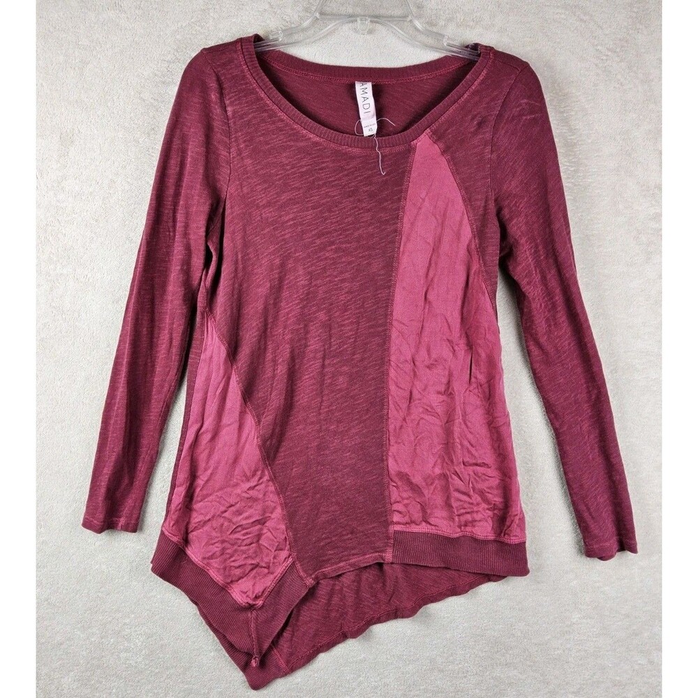 Amandi Anthropologie Women's Long Sleeve Multi Media Asymmetrical Top Size XS